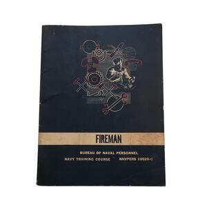 Bureau of Naval Personnel Fireman Navy Training Course Book Vtg 1966 Militaria